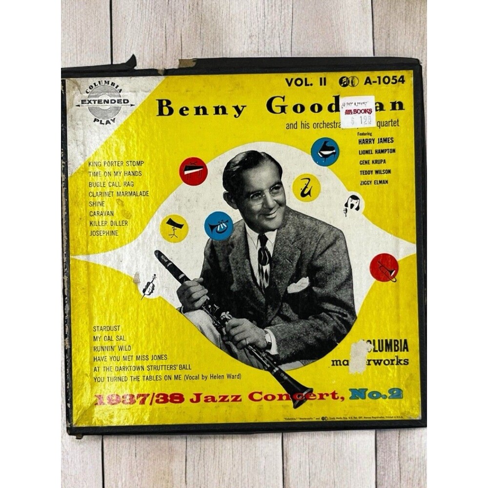 VTG BENNY GOODMAN 1937/38 Jazz Concert Vol. 2 45 RPM 5x7" EP 3 Pc Box Set
